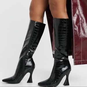 ASOS black knee high boots
